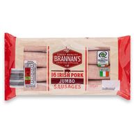 Irish Pork Jumbo Sausages 908g 16 Pack Brannan's